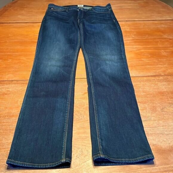 Hudson Tilda mid rise Cigarette Jean dark wash whiskering fading Size 31 - Picture 3 of 14